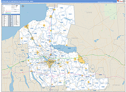 Syracuse Metro Area Wall Map Basic Style 2026