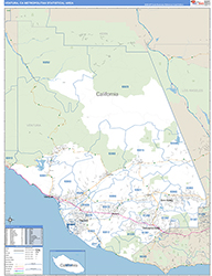 Ventura Metro Area Wall Map Basic Style 2026