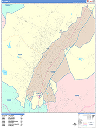 Altoona Wall Map Color Cast Style 2026