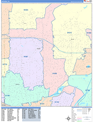 Arcadia Wall Map Color Cast Style 2026