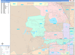 Arvada Wall Map Color Cast Style 2024