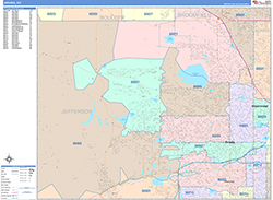 Arvada Wall Map Color Cast Style 2026