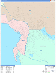 Bellingham Wall Map Color Cast Style 2026