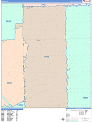 Berwyn Wall Map Color Cast Style 2026