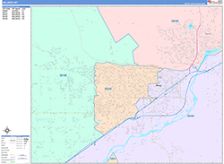 Billings Wall Map Color Cast Style 2026