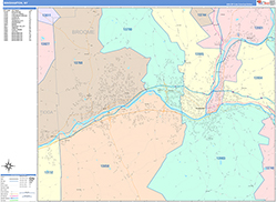 Binghamton Wall Map Color Cast Style 2026