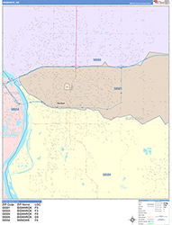 Bismarck Wall Map Color Cast Style 2026