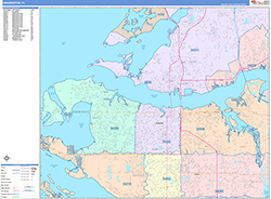 Bradenton Wall Map Color Cast Style 2026