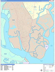 Brunswick Wall Map Color Cast Style 2026