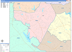 Burke Wall Map Color Cast Style 2026