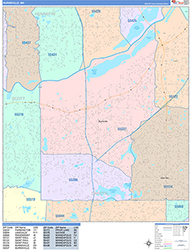 Burnsville Wall Map Color Cast Style 2026