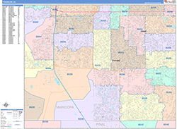 Chandler Wall Map Color Cast Style 2026