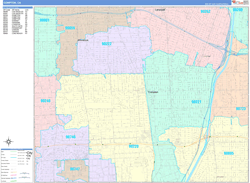 Compton Wall Map Color Cast Style 2024