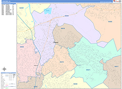 Concord Wall Map Color Cast Style 2026