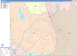 Concord Wall Map Color Cast Style 2026