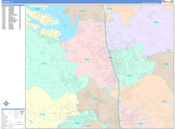 Conroe Wall Map Color Cast Style 2024