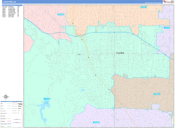 Cupertino Wall Map Color Cast Style 2024