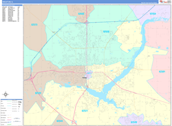 Decatur Wall Map Color Cast Style 2024