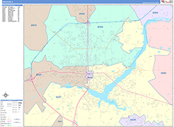 Decatur Wall Map Color Cast Style 2026
