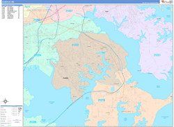 Dundalk Wall Map Color Cast Style 2024