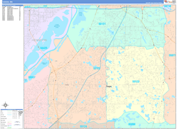 Eagan Wall Map Color Cast Style 2024