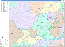 Edison Wall Map Color Cast Style 2026