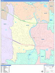 Elgin Wall Map Color Cast Style 2026