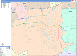 Elyria Wall Map Color Cast Style 2026