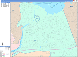 Folsom Wall Map Color Cast Style 2026