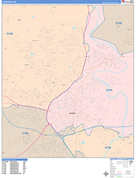 Frederick Wall Map Color Cast Style 2026