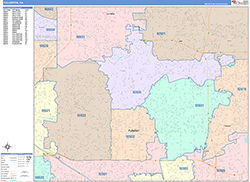 Fullerton Wall Map Color Cast Style 2026