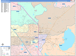 Gainesville Wall Map Color Cast Style 2026