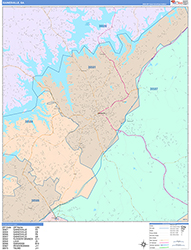 Gainesville Wall Map Color Cast Style 2026