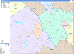 Gaithersburg Wall Map Color Cast Style 2026