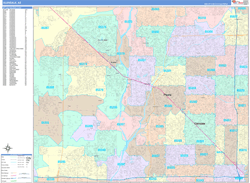 Glendale Wall Map Color Cast Style 2024