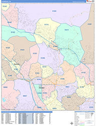 Glendale Wall Map Color Cast Style 2026