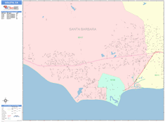 Goleta Wall Map Color Cast Style 2025