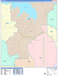 Grapevine Wall Map Color Cast Style 2026