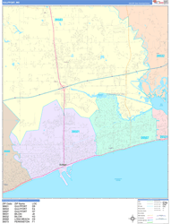 Gulfport Wall Map Color Cast Style 2024