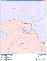 Harrisonburg Wall Map Color Cast Style 2026