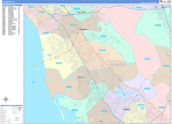 Hayward Wall Map Color Cast Style 2024
