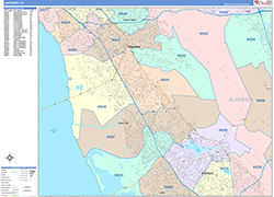 Hayward Wall Map Color Cast Style 2026