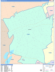 Hempstead Wall Map Color Cast Style 2026