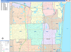 Hollywood Wall Map Color Cast Style 2026