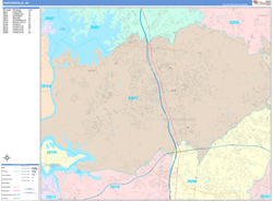 Huntersville Wall Map Color Cast Style 2025