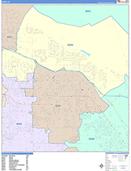 Indio Wall Map Color Cast Style 2026