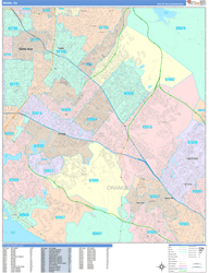 Irvine Wall Map Color Cast Style 2024