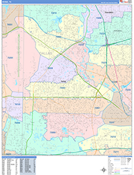 Irving Wall Map Color Cast Style 2026