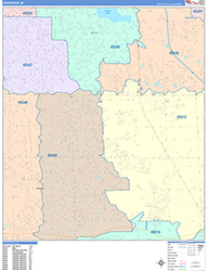 Kentwood Wall Map Color Cast Style 2026