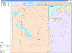Lakeville Wall Map Color Cast Style 2026